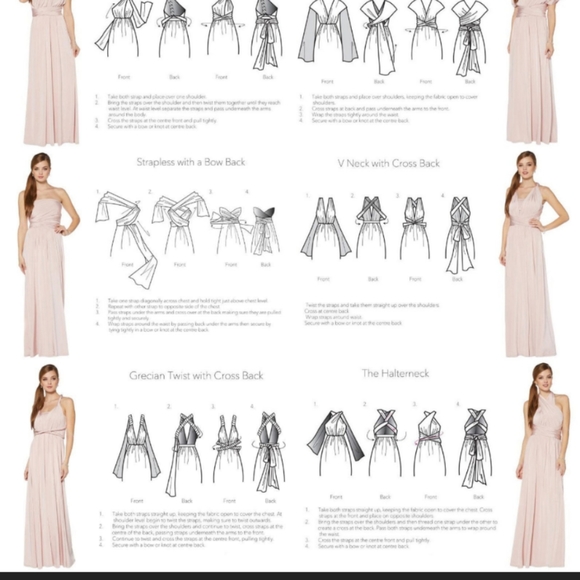 Bridesmaids Dress for Neutral Wedding, multi style full length, one size - Picture 6 of 6